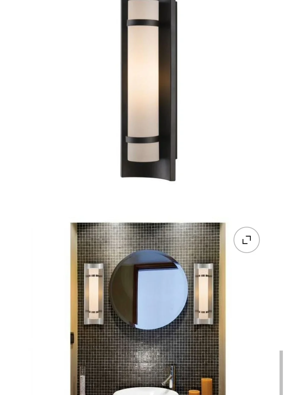 Feiss WB1479ORB Colin Glass Wall Vanity Bath Lighting, Bronze, 1-Light.